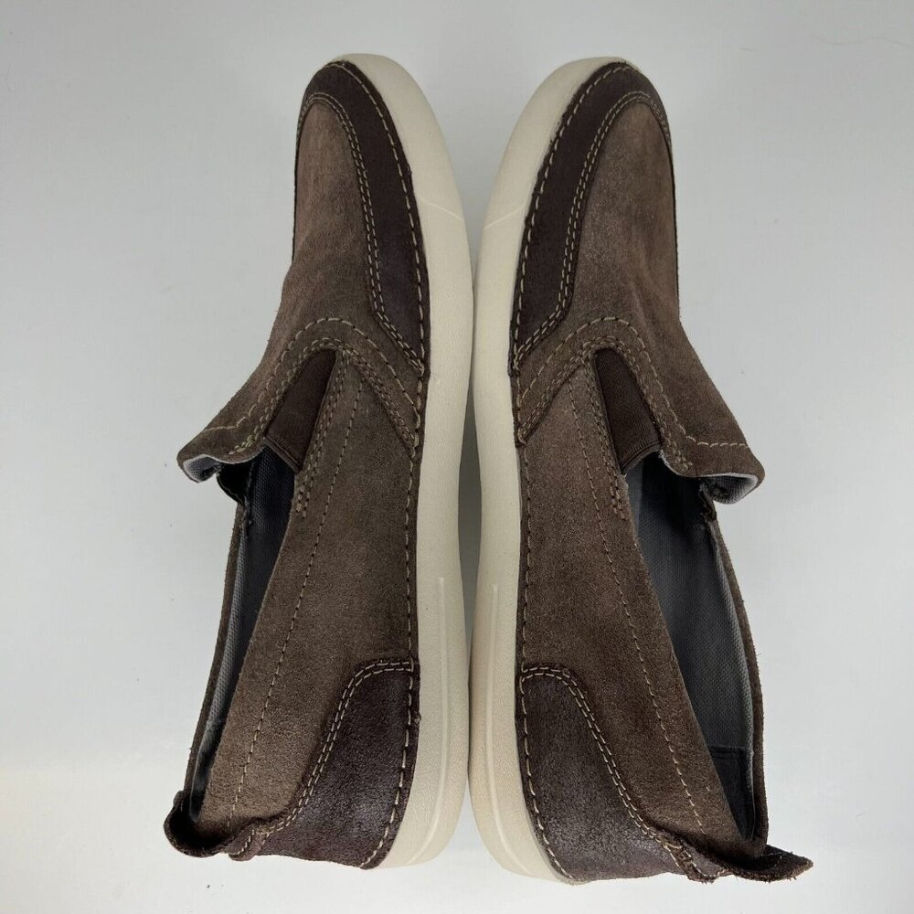 Collection by Clarks Mens 15807 Brown Suede Comfort Slip On Size 11 Loafers - Picture 6 of 9